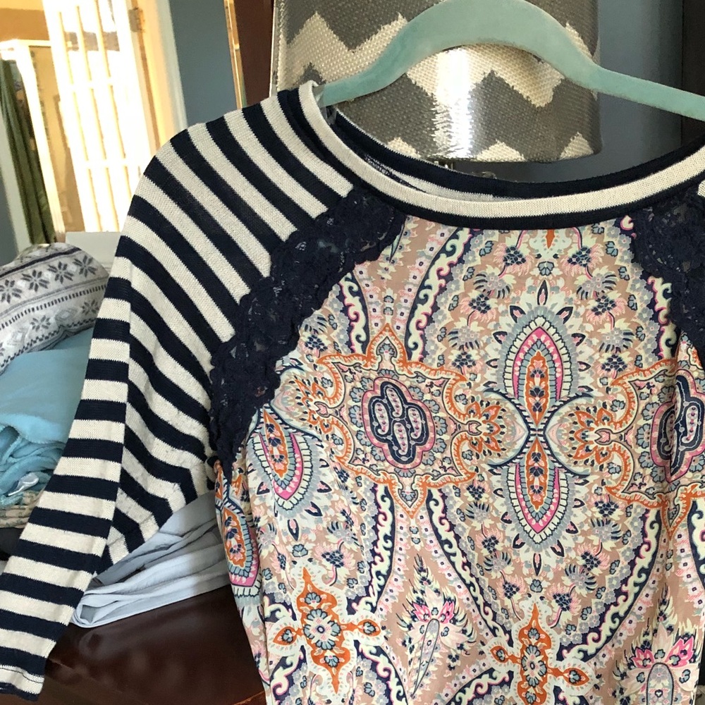 Paisley Shirt, stripped sleeves